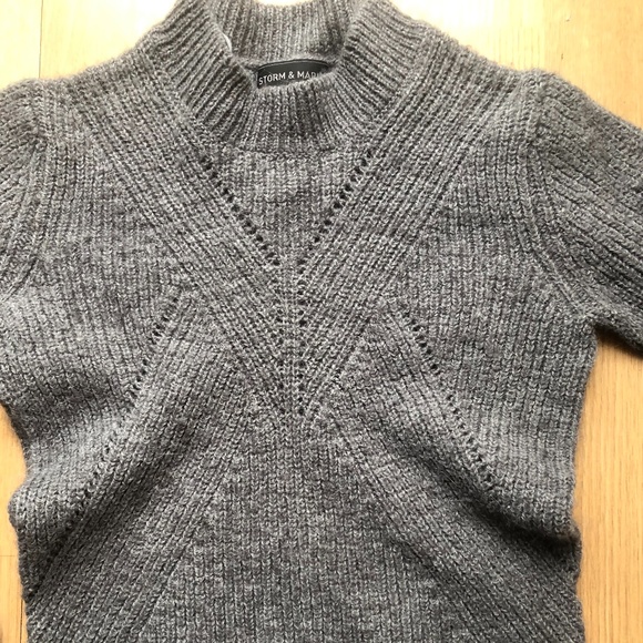 Storm & Marie Grey Knit Sweater - Picture 2 of 4